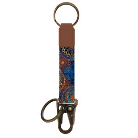 Maicican Cute Keychain with Ring,Suitable for Both Men and Women,Small Size and Exquisite,Used as a Pendant and Decorations(Blue Boho)