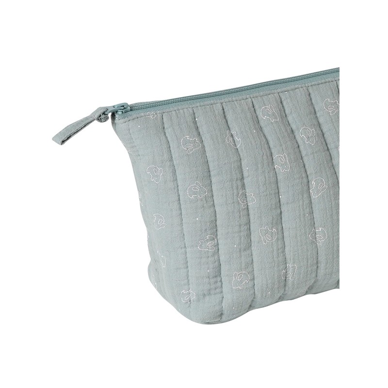 VERTBAUDET Cotton Gauze Toiletry Bag Rabbit, blue