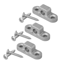 Set: 3-6 Metal Awning Eyelets Wall Eyelets Vertical or Horizontal for Caravans Motorhome Tent Eyelet Camping Including Screws (3 Pieces Horizontal)