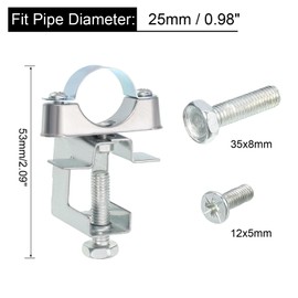 QUARKZMAN Pipe Clamp with Carrier Clamp for 1 Inch (25 mm) Pipe Holder Cable Holder for I-Carrier, Pipe, Cable Pack of 10