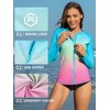 ATTRACO Womens Rash Vest Zipper Long Sleeve UPF 50 Rash