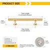Rergy 10 Pack 3 Inch Gold Cabinet Pulls Heavy-Duty Kitchen