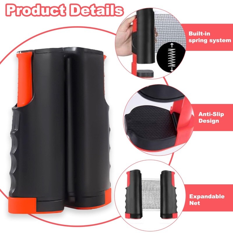 Weploda Table Tennis Net, Extendable Portable Table Tennis Net, Adjustable