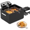 Vexon Large Electric Deep Fryer 4.9L/20 Cups, 1800W Black Stainless