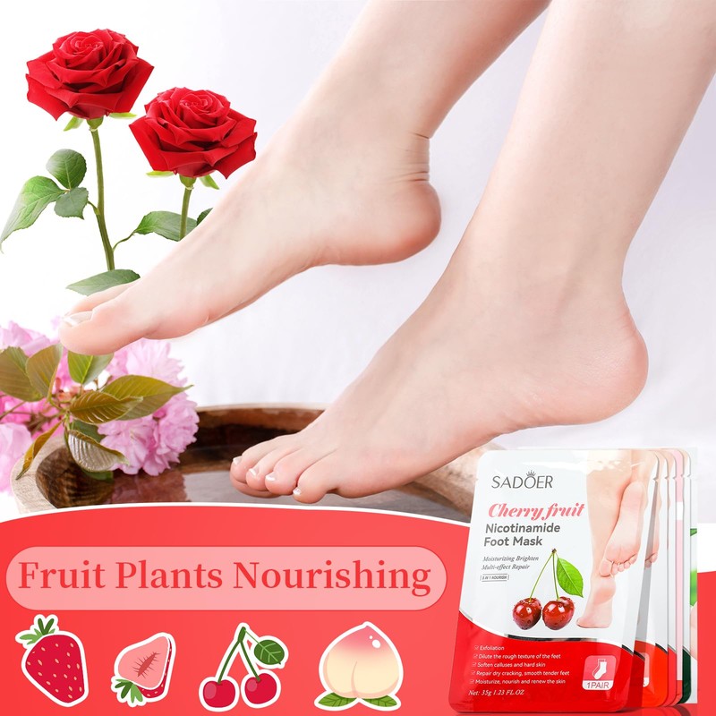 12 Pcs Fruits Beauty Hand Foot Mask Bulk for Women