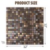 YMMXGE 10-Sheet Peel and Stick Metal Backsplash Tile Stick on
