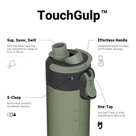 Super Sparrow Children's Drinking Bottle, Tritan Water Bottle, 500 ml, BPA-Free, Ideal Sports Bottle, One-Click Quick Flow TouchGulp Drinking Bottles, Lightweight, Sustainable