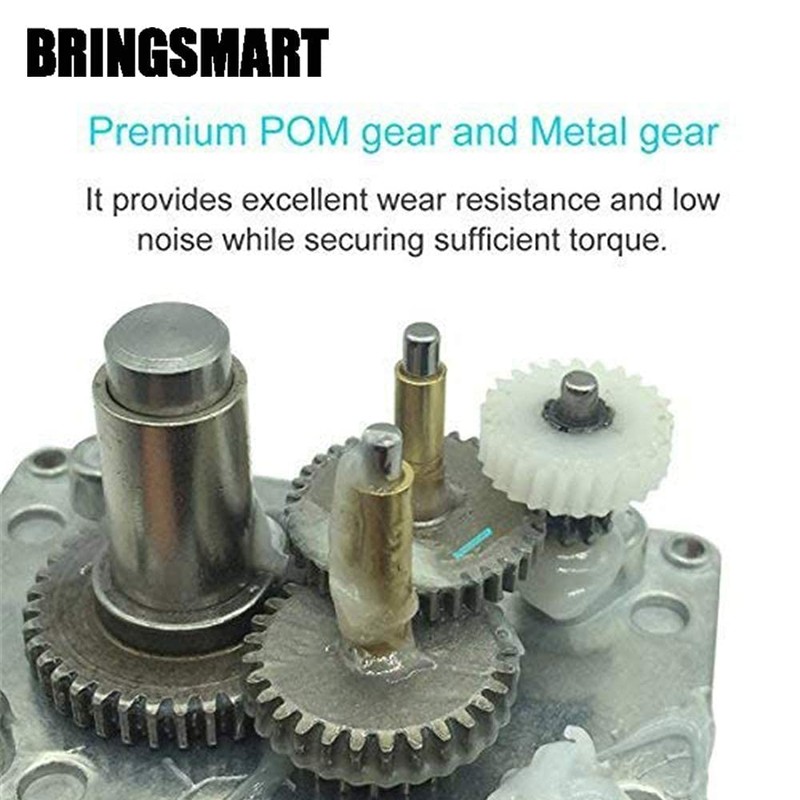 BRINGSMART 24V 5rpm DC Worm Gear Motor 70kg.cm Self-Locking Reversed
