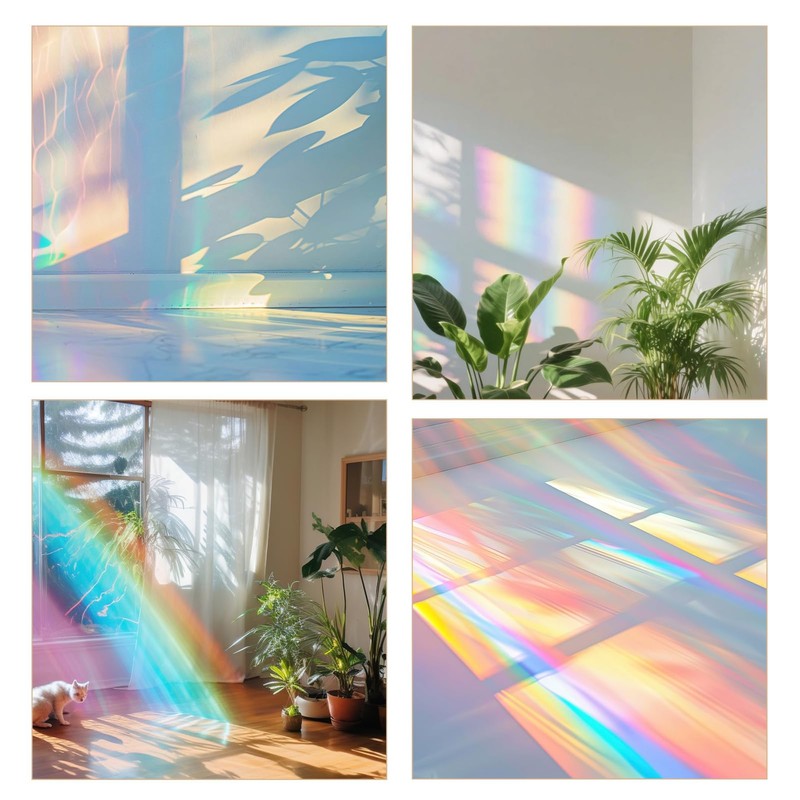 17 PCS Mandala Window Clings for Glass Windows, Big Mandala