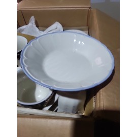 Sango Vintage  Sango Blue Renaissance Arcadia 290 Soup Bowls Made in Japan
