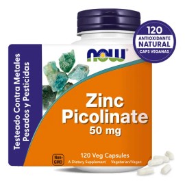 Picolinato De Zinc | Alta Absorción | 120 Caps Veganas