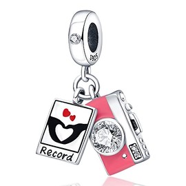 LONGLUCK - Abalorio de plata de ley 925 para pulseras y collares, abalorios, joyas, regalo del día de la madre para mujeres, Plata de ley, Circonita cúbica