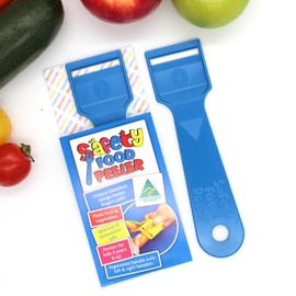 Safety Food Peeler, Kids Peeler, Children's Kitchen Utensils, Bladeless Peeler - Blue