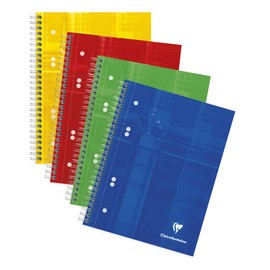 Clairefontaine 8570C Notebook / Notepad DIN A5+, 16 x 21 cm, 6-Hole Punched, 80 Sheets Blank 90 g, Assorted Colours, Pack of 1