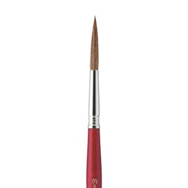 Escoda Bravo Series 6421 Artist Oil and Acrylic Paint Brush, Light Ox Hair, Long Round, Size 6