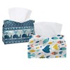 2 Pack Tissue Box Cover Holder, Underwater World Starfish Rectangle