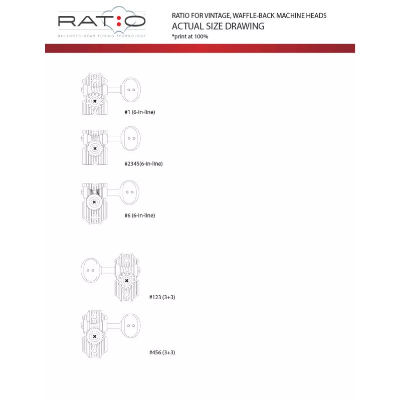 Graph Tech NEW Graph Tech Ratio 3+3 Retro Machine Heads