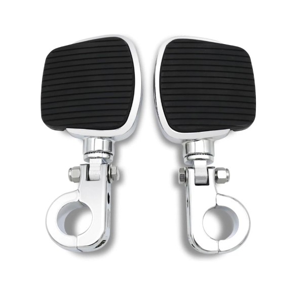 JUNJUMOTO Short Style 1.25" Highway Bar Footpegs w/ Mounts For