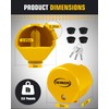 NUOVEPE Heavy Duty Anti Theft Trailer Lock, Universal Fit 1-7/8",