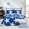 Rapport Stars Reversible Duvet Cover Bed Set, Polycotton Navy,2 pieces,