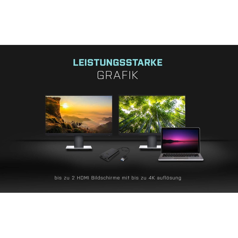 i-tec USB C auf Dual HDMI Video Adapter 4K Ultra