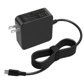 PowerHOOD 65W USB-C AC/DC Adapter Compatible with Lenovo Legion Go S Hands-on 8ARP1 83L3001VUS 8" 120Hz WUXGA Gaming Handheld 65W DC 20V 3.25A Type-C Switching Power Cord Charger Cable Mains