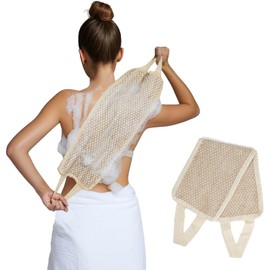 Estropajo de Espalda para Ducha MARRASSA de Yute Natural y Asas