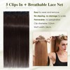 Elailite Real Hair Extensions Brown Clip-In 1 Weft Clip-In Hair