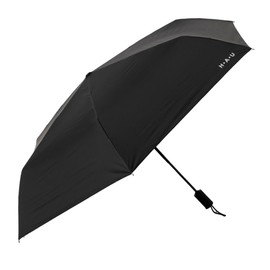 H・A・U Logo Simple Auto Open and Close Umbrella, For Rain or Shine, UPF 50+ 10002953, Black