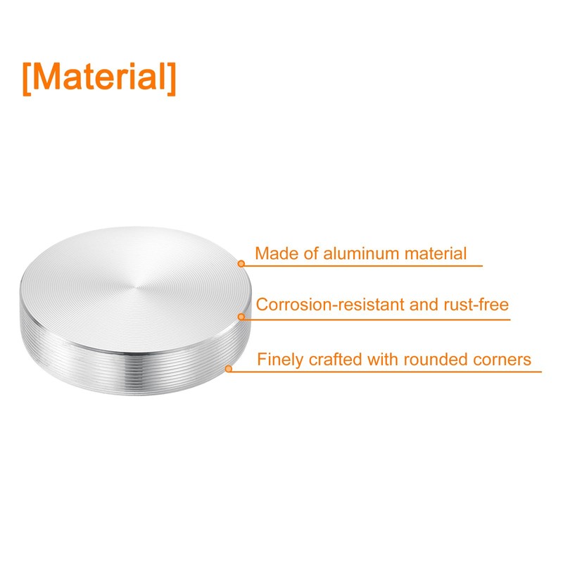 QUARKZMAN Round Aluminium Disc, Pack of 2 M6 x 30