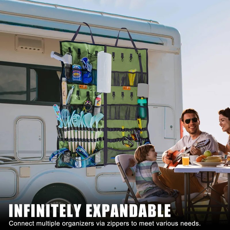 Camping Hanging Organizer - AYAMAYA Tent Organizer for Inside with