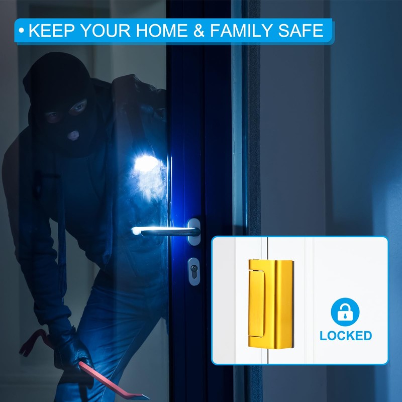 PATIKIL Home Security Door Lock, 2 Pack 3" Stop Door