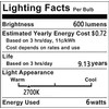 Lxcom Lighting LED Decorative Edison Bulb 6W G25/G80 Globe Light