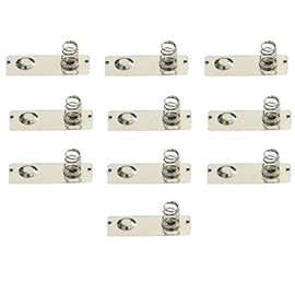 Unifizz Metal AA Battery Spring Plate Set, Positive and Negative bipolar30 x 11MM AA Baterry Conversion Spring Contact Nickeling Plate, Silver,10 Pcs