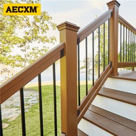 AECXM 201 Stainless Steel 2" x 4" (1 ½" x 3 ½" Actual) Deck Railing 40° Stair Connectors, for Deck Railing Stair Handrail Connection Installation Deck Railing Bracket (8 Pair-Black)