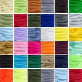 KBBB Rubber Cord 1 mm / 2 mm / 2.5 mm / 3 mm / 4 mm / 5 mm Round Rubber Cord Elastic Craft Long 5 m / 4 m / 3 m / 2 m 32 Colours