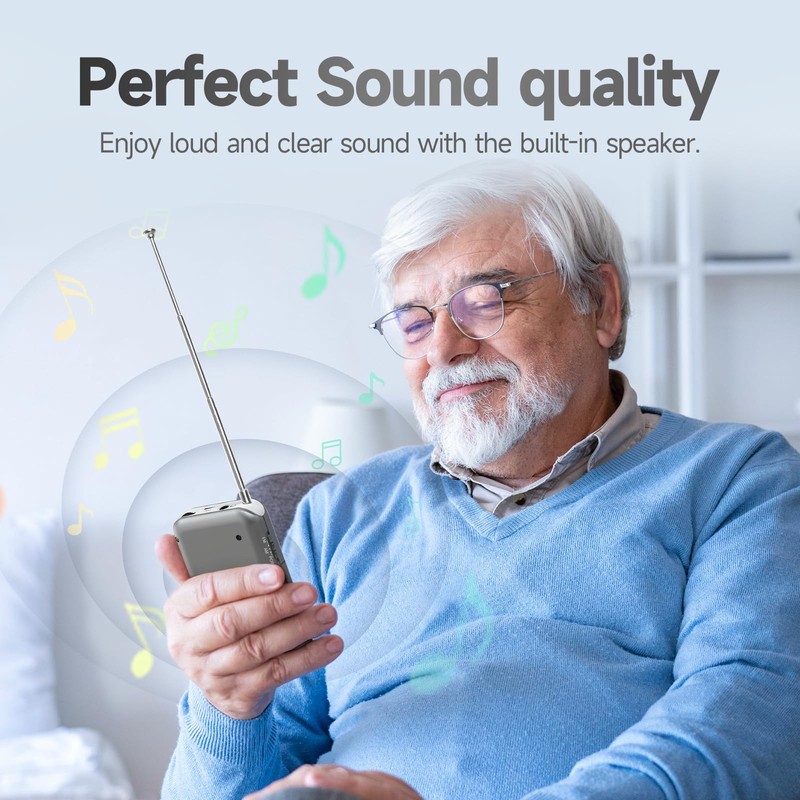 Pocket Battery AM FM Radio Portable, Mini Transistor Radio with