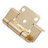 DecoBasics 50 Pack 1/2" Overlay Brushed Gold Cabinet Hinges for
