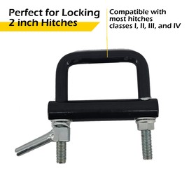 MaxxHaul 50831 Hitch Tightener Anti Rattle Stabilizer for 2" Hitches - with Wrench Nut