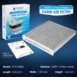 Femota Certified MERV 13 Cabin Air Filter with Activated Carbon, CF10285(CP285) for Camry, RAV4, Highlander, Corolla, 4Runner, Prius, Sienna, Lexus, Subaru.
