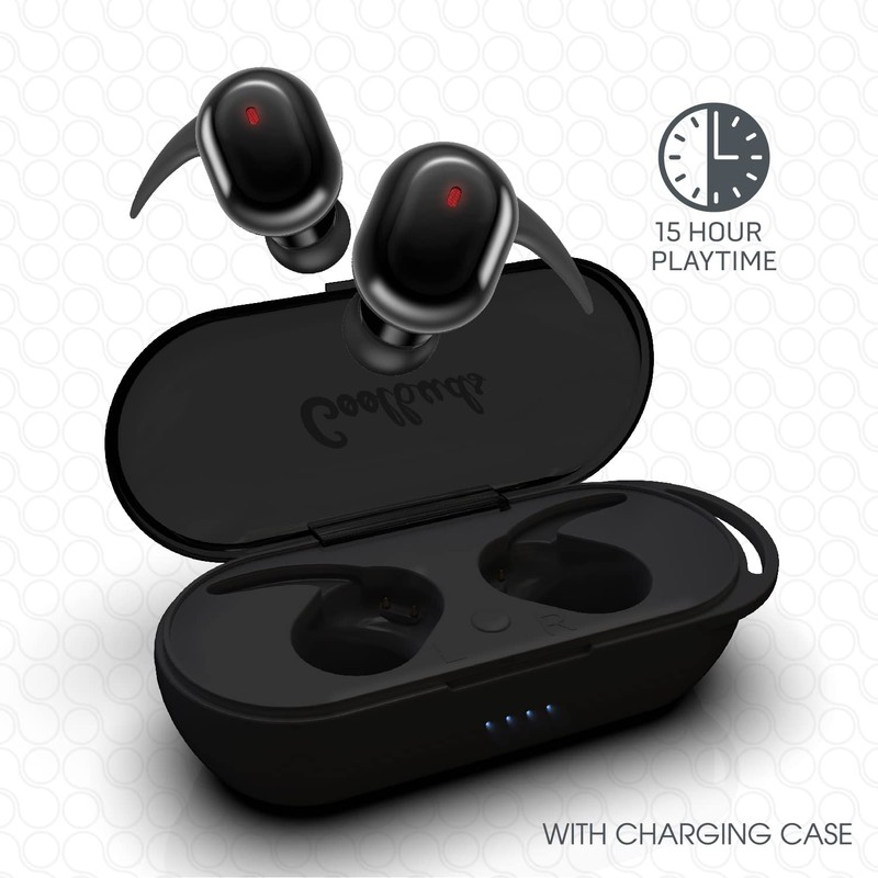 Coolbuds TruFit Wireless Bluetooth 5.3 Earbuds with Charging Case –