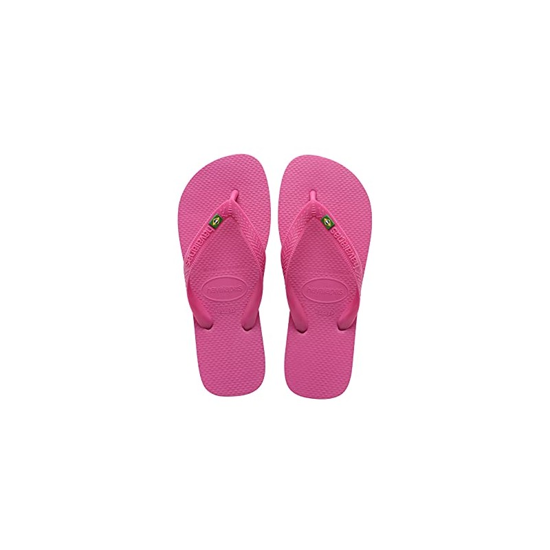 Havaianas Unisex Brazil Logo Flip Flops, Pink River, 33/34 EU
