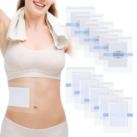 10pcs Castor Oil Pack Wrap, Clear Silicone Castor Oil Pack for Sensitive Skin, No Irritation Castor Oil Pack Wrap Organic Cotton, 6.3"x5.1", Anti Leakage, Portable(Small, Oil Not Included)