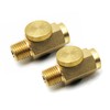 2pcs Brass In-Line Air Flow Regulator Adjustable 1/4" NPT Male