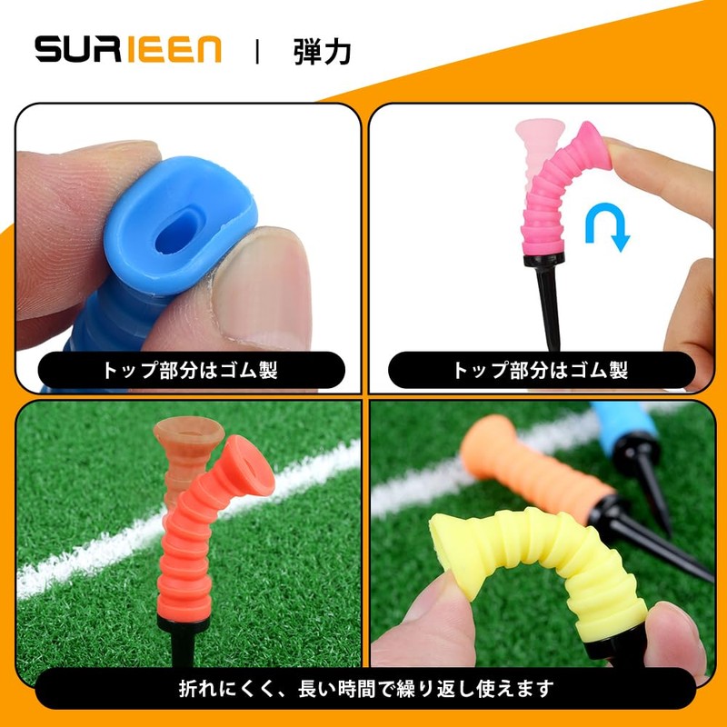 SURIEEN Golf Tee, Long Tee, 3.3 inches (83 mm), Set