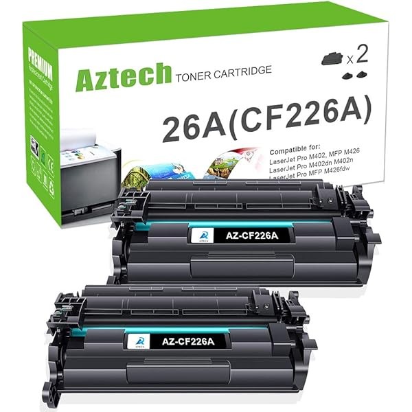Aztech 26A CF226A Toner Cartridge 2 Pack Compatible Replacement for