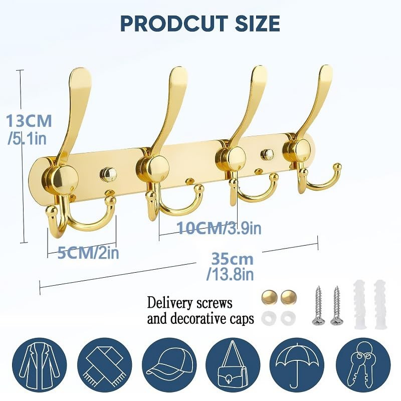 Noekye Coat Hat Purse Towel Rack Hooks Holder Hook Hanger