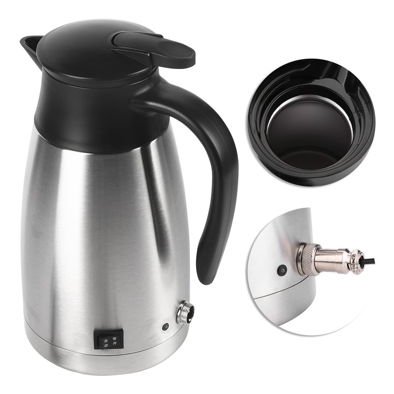 1000ML 12V/24V Stainless Steel Electric in car Kettle Travel Thermoses