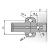 Rok Hardware Slim Brushed Nickel Drawer Cabinet Door Push Touch