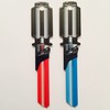 Pair of Red and Light Blue Saber Shaped Space Keys